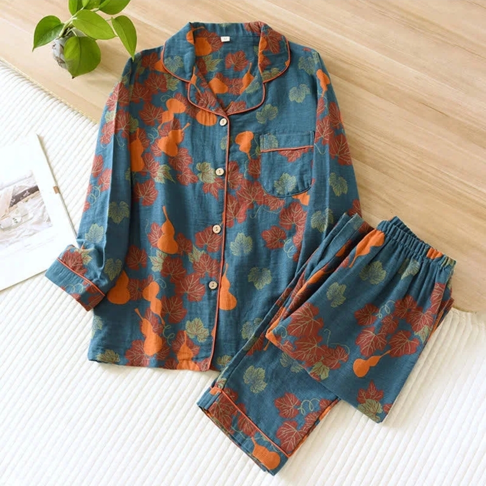 Ownkoti Womens Lounge Wear Set - Blue and Orange